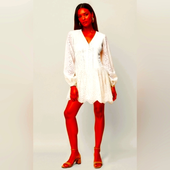 Cien Lace Eyelet Mini Dress - Picture 2 of 6